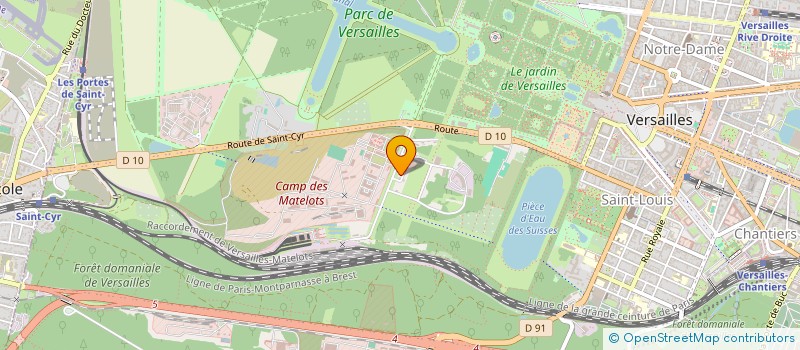 localisation de l'entreprise CLUB SPORTIF ET ARTISTIQUE DES MATELOTS ( CSA DES MATELOTS) à VERSAILLES