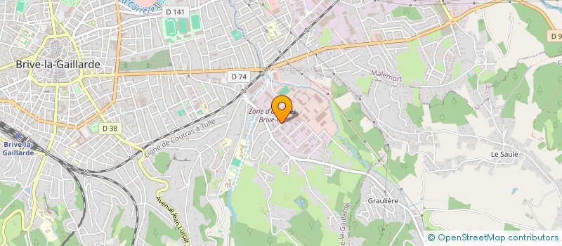 localisation de l'entreprise CLUB SPORTIF ET ARTISTIQUE DU 126 EME R.I.  BRIVE-LA-GAILLARDE