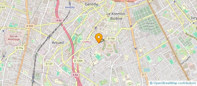 localisation de l'entreprise CLUB SPORTIF ET ARTISTIQUE DU FORT DU KREMLIN BICETRE  LE KREMLIN-BICETRE