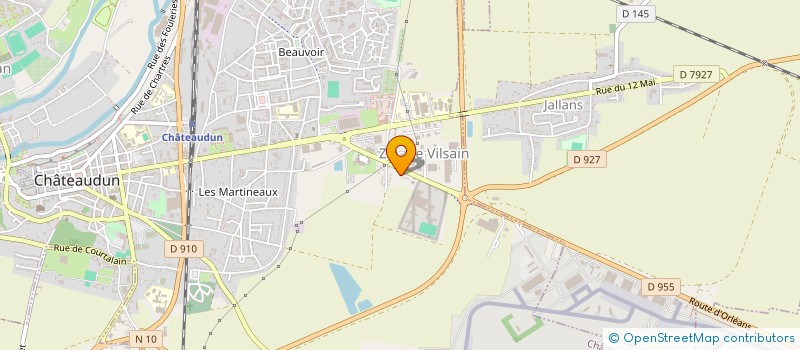 localisation de l'entreprise CLUB SPORTIF ET ARTISTIQUE MILITAIRE DE LA BASE AERIENNE 279 à CHATEAUDUN