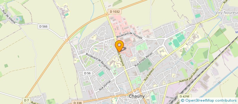 localisation de l'entreprise CLUB SPORTIF ET DE LOISIRS DE LA GENDARMERIE DE CHAUNY à CHAUNY