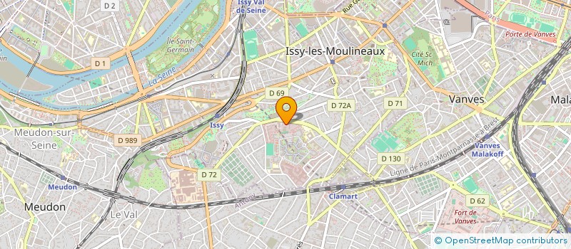 localisation de l'entreprise CLUB SPORTIF ET DES LOISIRS DE LA GENDARMERIE PRISMA à ISSY-LES-MOULINEAUX