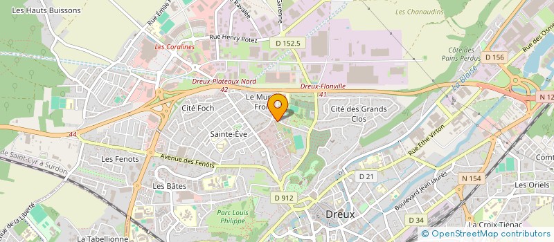 localisation de l'entreprise CLUB SPORTIF ET DES LOISIRS GENDARMERIE DE DREUX à DREUX