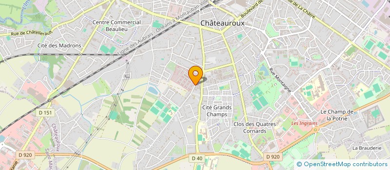 localisation de l'entreprise CLUB SPORTIF ET LOISIRS CASERNE CHARLIER à CHATEAUROUX