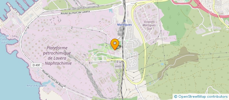 localisation de l'entreprise CLUB SPORTIF LAVERA SECTION TENNIS à MARTIGUES