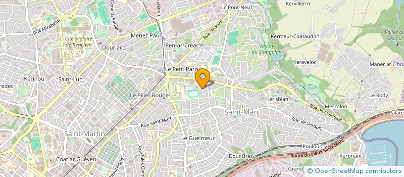 localisation de l'entreprise CLUB SPORTIF MILITAIRE LANVEOC POULMIC à BREST
