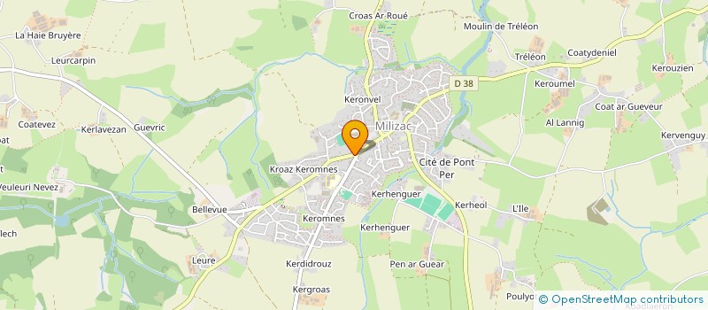 localisation de l'entreprise CLUB SPORTIF MILIZAC-TENNIS  MILIZAC-GUIPRONVEL