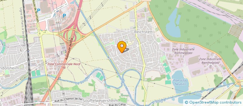 localisation de l'entreprise CLUB SPORTIF REICHSTETT SECTION HANDBALL  SOUFFELWEYERSHEIM