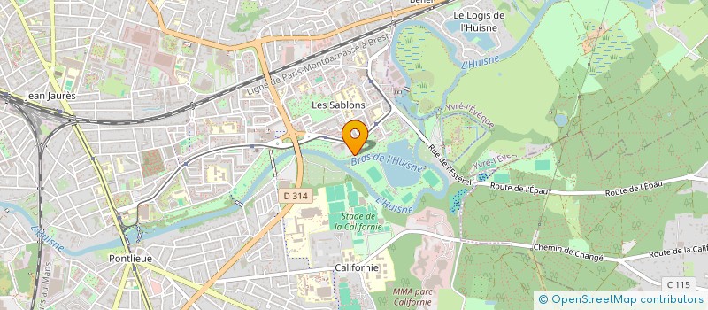 localisation de l'entreprise CLUB SPORTIF SABLONS GAZONFIER SECTION FOOTBALL  LE MANS