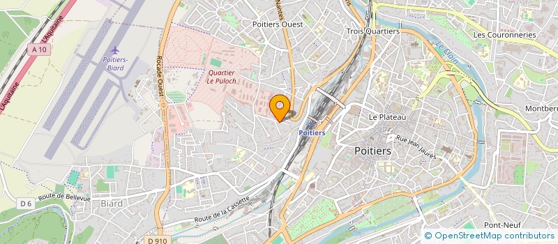 localisation de l'entreprise CLUB SPORTS LOISIRS GENDARME POITOU CHTE  POITIERS
