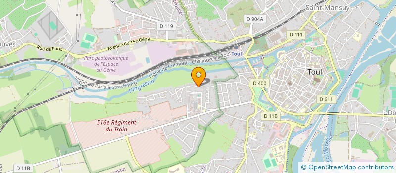 localisation de l'entreprise CLUB SPORTS POUR TOUS - COEUR ENTRETIEN PHYSIQUE ADAPTE DU TOULOIS  CHAUDENEY-SUR-MOSELLE