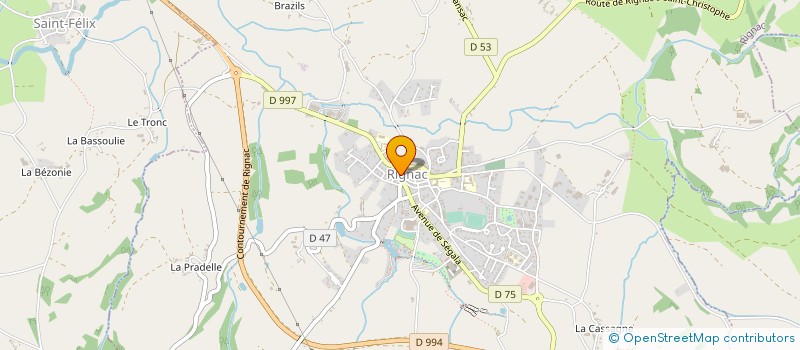 localisation de l'entreprise CLUB SPORTS POUR TOUS DE RIGNAC  RIGNAC