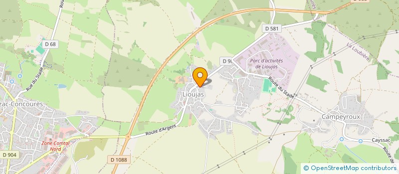 localisation de l'entreprise CLUB SPORTS POUR TOUS SEBAZAC  SEBAZAC-CONCOURES