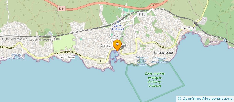 localisation de l'entreprise CLUB SUBAQUATIQUE CARRY LE ROUET à CARRY-LE-ROUET