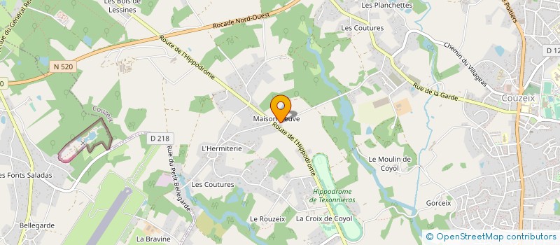 localisation de l'entreprise CLUB SUBAQUATIQUE DE LIMOGES à COUZEIX