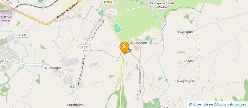 localisation de l'entreprise CLUB SUPPOR LEVEZOU SEGALA AVEYRON XV  LUC-LA-PRIMAUBE