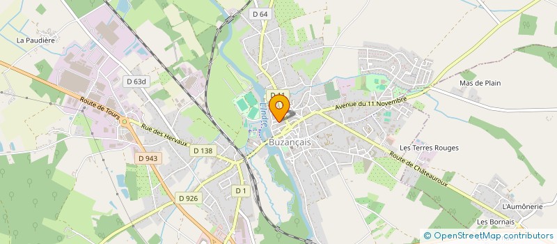 localisation de l'entreprise CLUB SUPPORTIERS DE L A C S à BUZANCAIS