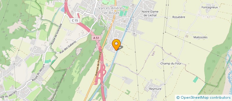 localisation de l'entreprise CLUB TAEKWON-DO ITF VARCES  VARCES-ALLIERES-ET-RISSET