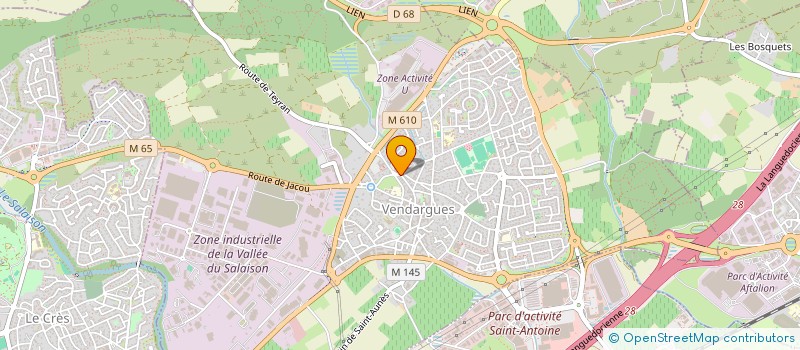 localisation de l'entreprise CLUB TAURIN LOU GALOUBET à VENDARGUES