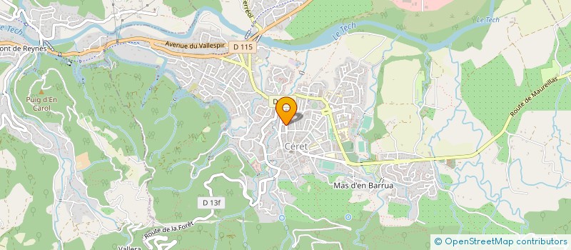 localisation de l'entreprise CLUB TAURIN PENA VICENTE JORDA à CERET