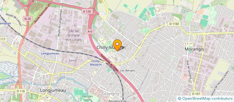 localisation de l'entreprise CLUB TENNIS DE TABLE DE CHILLY MAZARIN à CHILLY-MAZARIN