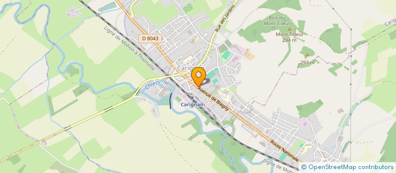 localisation de l'entreprise CLUB TENNIS YVOIS CARIGNAN  CARIGNAN