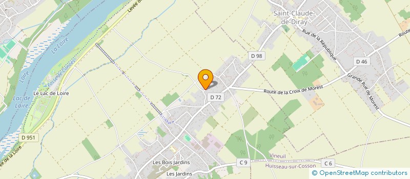 localisation de l'entreprise CLUB ULM LES FLAMANTS à VINEUIL