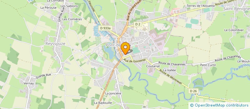 localisation de l'entreprise CLUB UTILISATEURS MICROBIB DE L'AIN à PONT-DE-VAUX