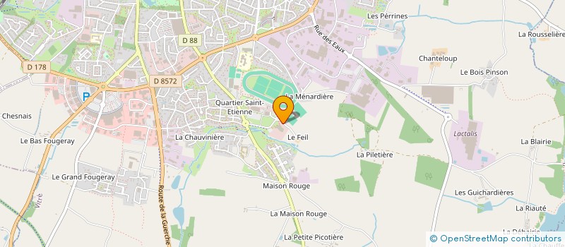 localisation de l'entreprise CLUB VITREEN NATATION  VITRE