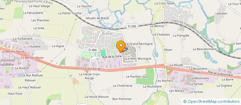 localisation de l'entreprise CLUB VOLLEY BAL SERVON SUR VILAINE  BRECE