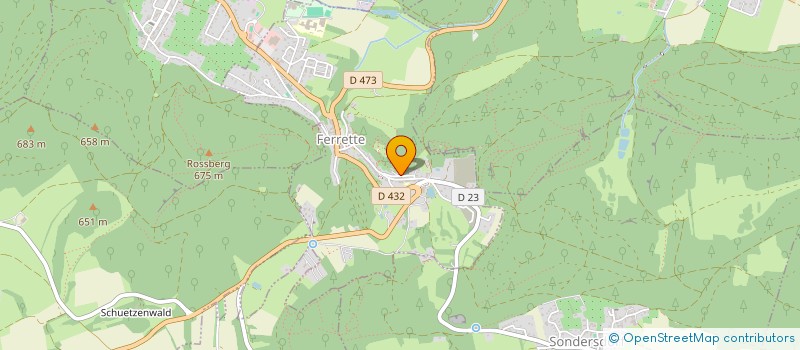 localisation de l'entreprise CLUB VOSGIEN DU JURA ALSACIEN - FERRETTE  OLTINGUE