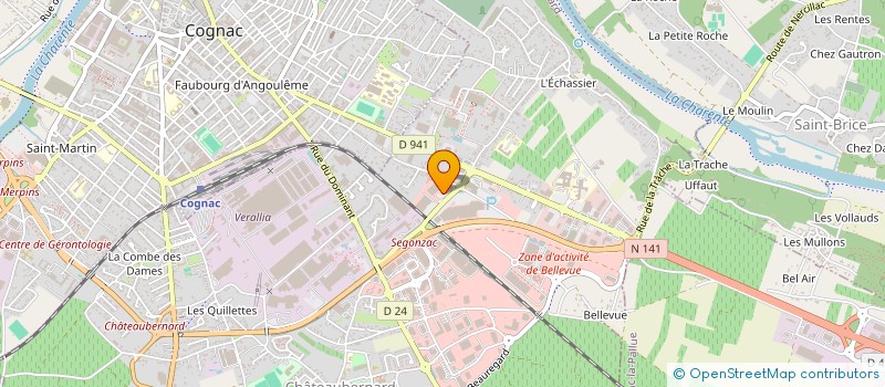 localisation de l'entreprise CLUBS & CO à CHATEAUBERNARD