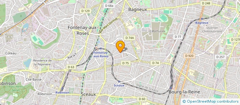 localisation de l'entreprise CLUD ANALYSES SYSTEMES INFORMAT DEFENSE à FONTENAY-AUX-ROSES