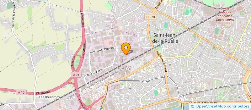 localisation de l'entreprise CLUD ETUDES ET LOISIRS DE L'ORLEANAIS à SAINT-JEAN-DE-LA-RUELLE