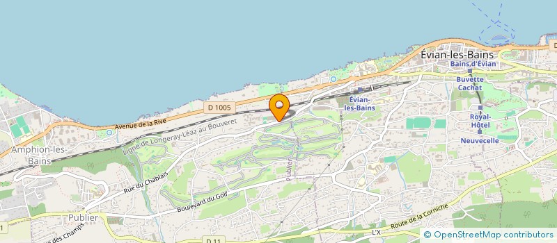 localisation de l'entreprise CLUSTER EAU LEMANIQUE EVIAN  EVIAN-LES-BAINS
