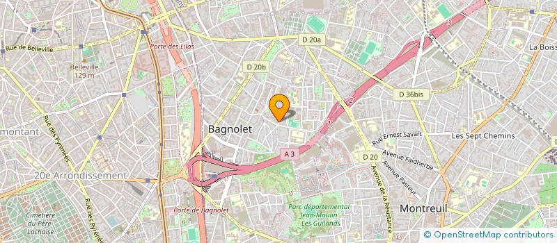 localisation de l'entreprise CLUSTERX à BAGNOLET