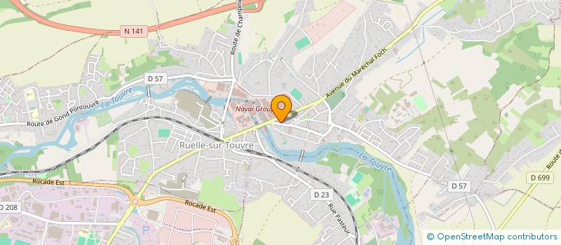 localisation de l'entreprise CLUZEAU FUNERAIRE  RUELLE-SUR-TOUVRE