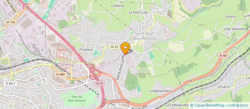 localisation de l'entreprise CLUZEL LILA SARL  SAINT-JEAN-BONNEFONDS