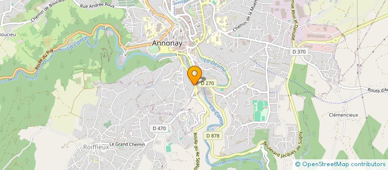 localisation de l'entreprise CLUZEL SE à ANNONAY