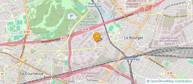 localisation de l'entreprise CLX DIFFUSION à LA COURNEUVE