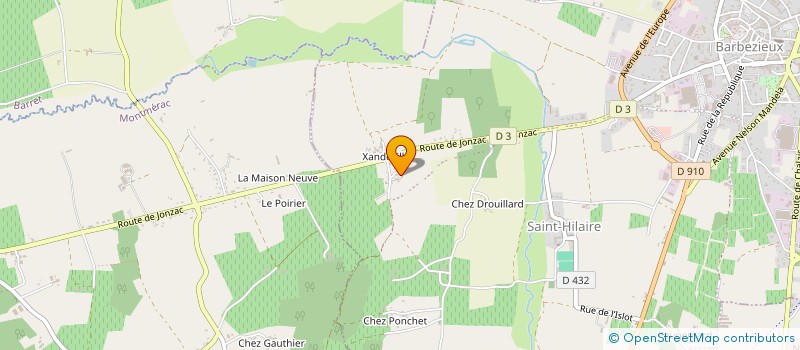 localisation de l'entreprise CLXB  BARBEZIEUX-SAINT-HILAIRE