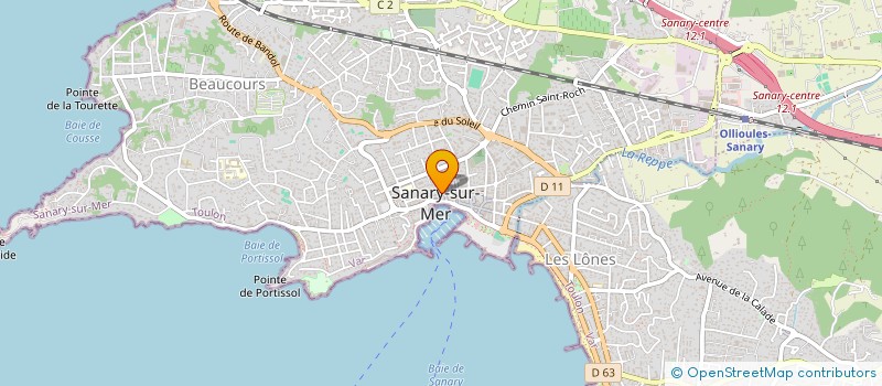 localisation de l'entreprise CLYDOU à SANARY-SUR-MER