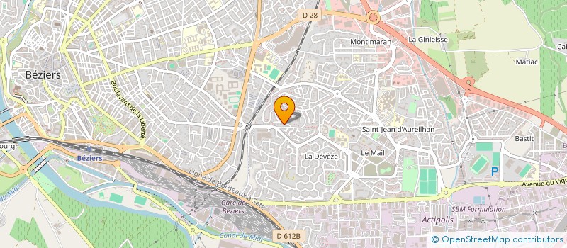 localisation de l'entreprise CM à BEZIERS