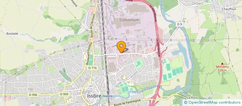 localisation de l'entreprise CM  ISSOIRE