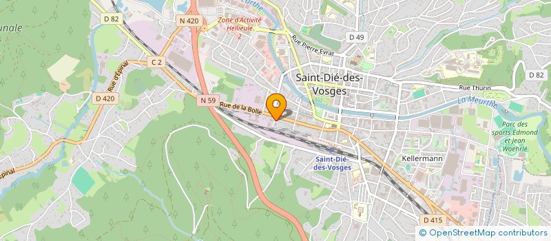 localisation de l'entreprise CM 88 à SAINT-DIE-DES-VOSGES