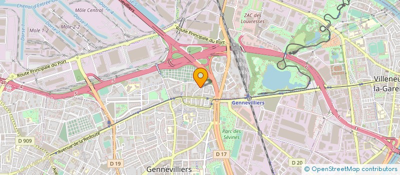 localisation de l'entreprise CM BARDAGE SERVICES  GENNEVILLIERS