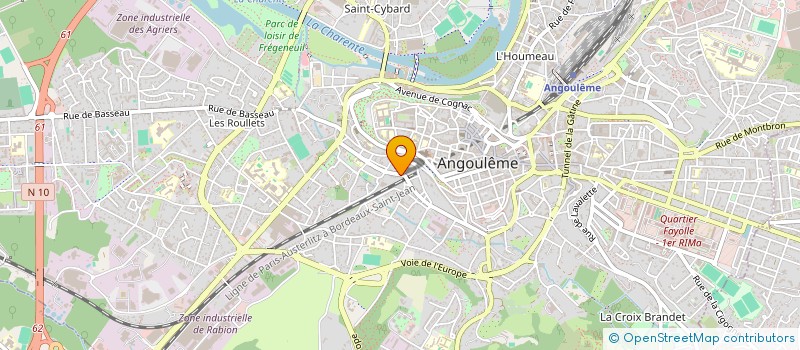 localisation de l'entreprise CM BATI 16 à ANGOULEME