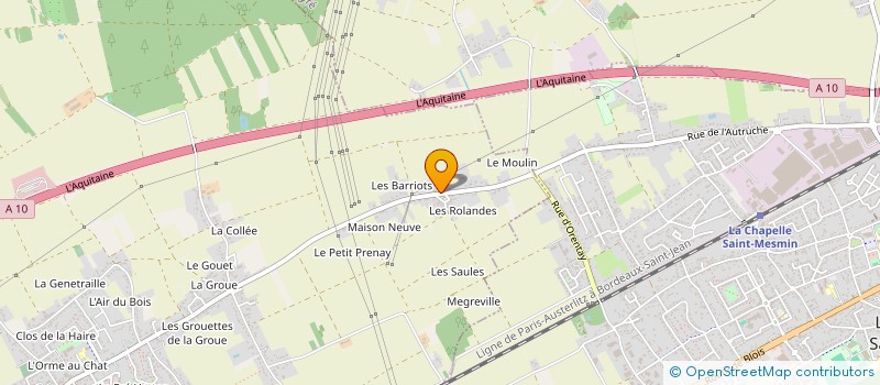 localisation de l'entreprise CM BATI à CHAINGY