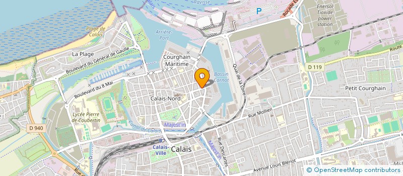 localisation de l'entreprise CM BAUDE  CALAIS