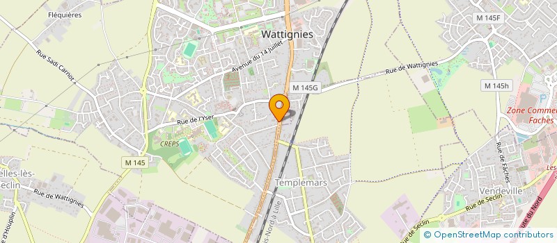 localisation de l'entreprise CM BELLA CASA  WATTIGNIES